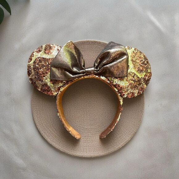 Disney Brown and Gold Kids Mouse Ears Headband main image 8